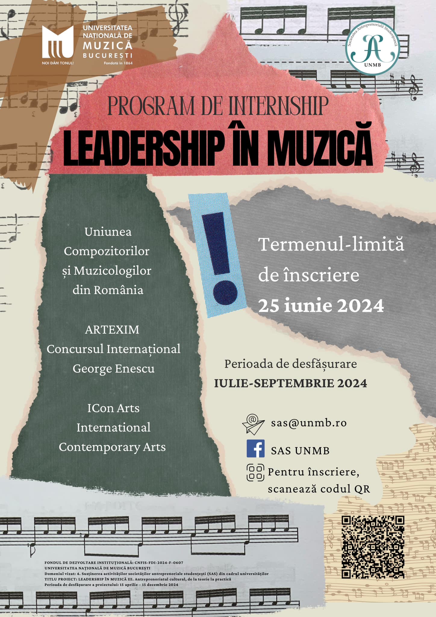 Lansarea celei de-a II-a ediții a Programului de Internship Leadership în Muzică