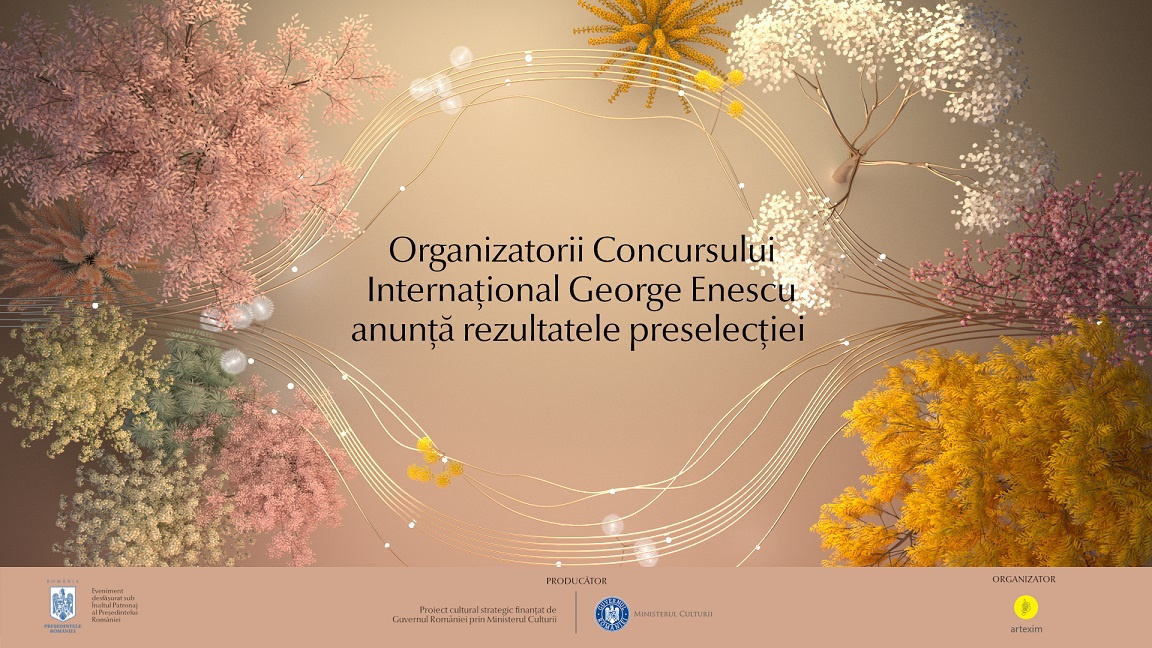 149 de tineri interpreți au fost selectați pentru a evolua la București în cadrul Concursului Internațional George Enescu, ediția a XIX-a